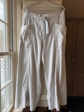 Anthropologie cropped Wide-Leg Drawstring Pants